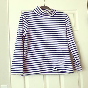 JCrew striped mock neck Breton top